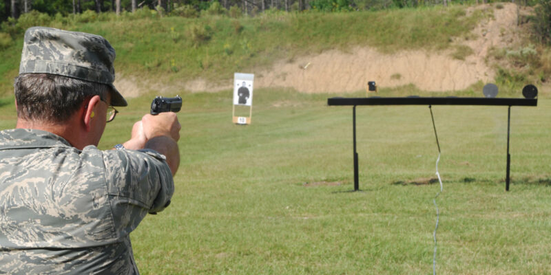 Shooting Steel Targets Safely Pistol Drill